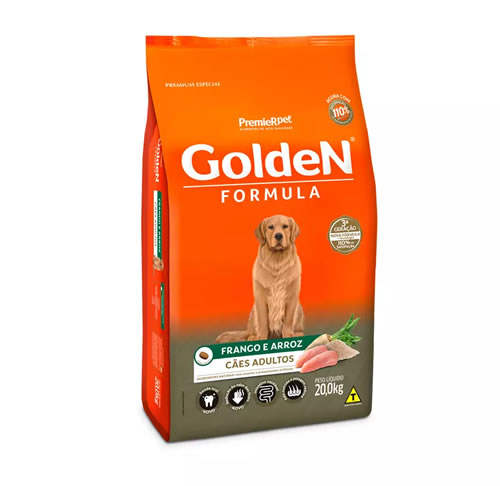 Rao Golden Frmula Sabor Frango e Arroz 20Kg