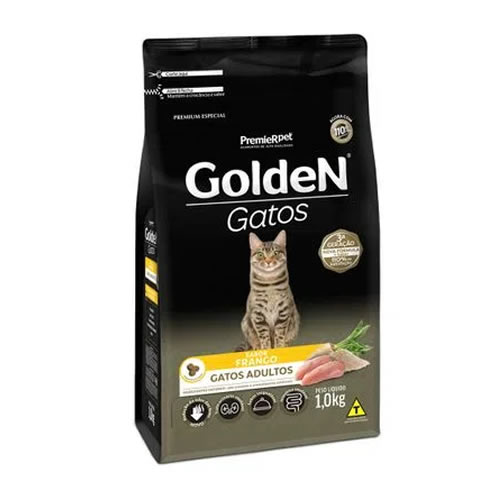 Rao Golden Gatos Adultos Sabor Frango 1Kg 