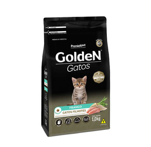 Rao Golden Gatos Filhotes Sabor Frango 1Kg