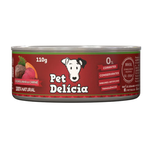 Rao 100% Natural Pet Delcia Caarolinha de Carne 110g