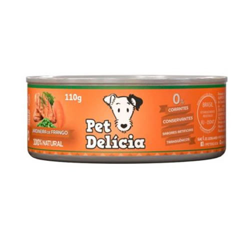 Pet Delcia Jardineira de Frango  Alimentao Natural
