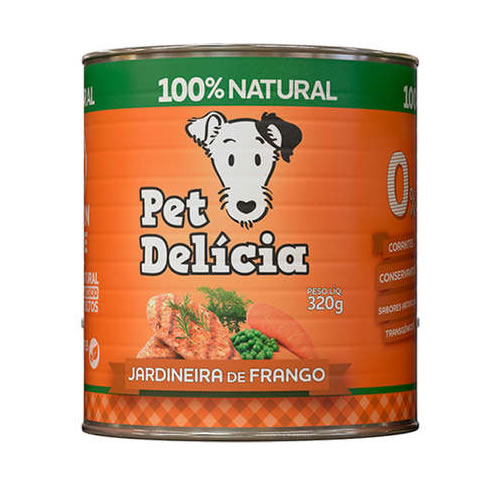 Pet Delcia Jardineira de Frango 320gr