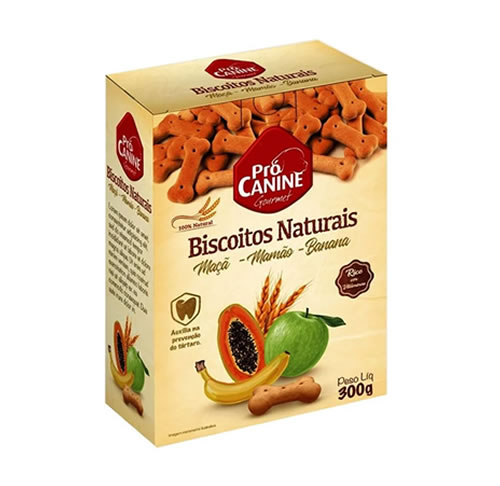 Biscoitos Naturais PrCanine Ma, Mamo e Banana 300g