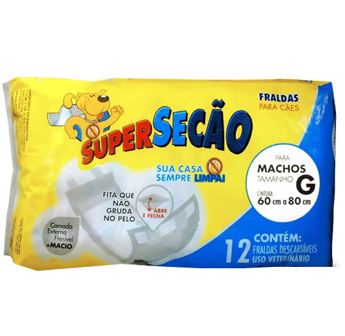 Fralda Para Ces Supersecao  Machos Tamanho G 