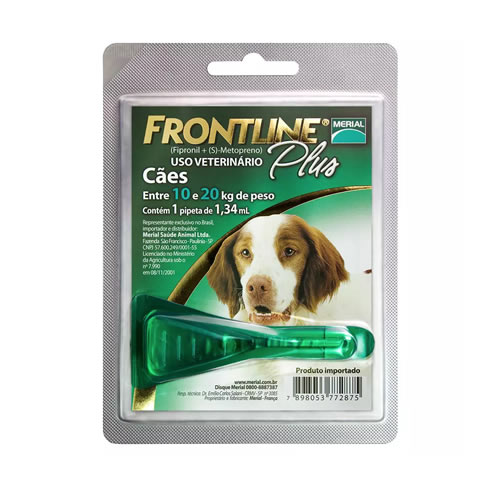 Antipulgas e Carrapatos Frontline Plus para Ces de 10 a 20kg