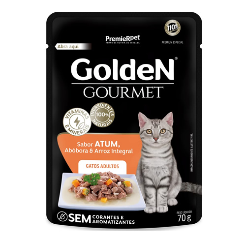 GoldeN Gourmet Gatos Adultos sabor Atum 70gr