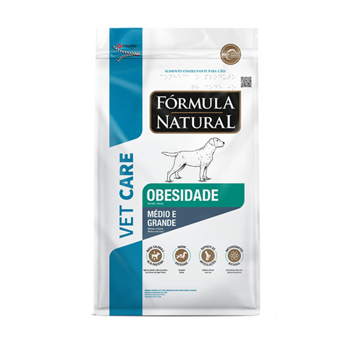 Rao Frmula Natural Vet Care Obesidade Ces Portes Mdio E Grande 2kg