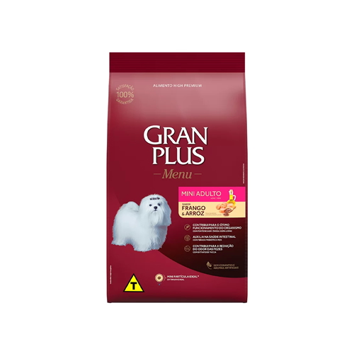 Rao GranPlus Menu para Ces Adultos de Porte Mini Sabor Frango e Arroz 10.1kg