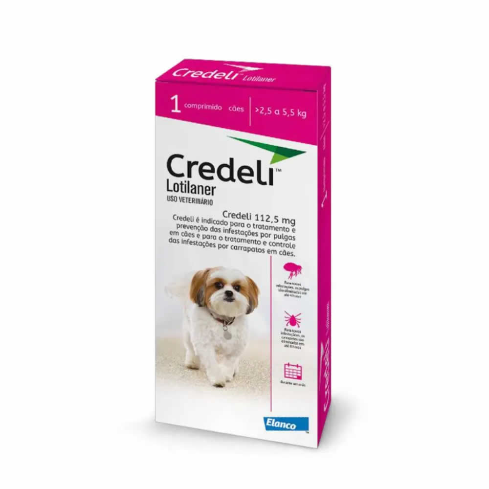 Antipulgas Credeli 112,5mg Ces 2,5 a 5,5kg - 1 comprimido