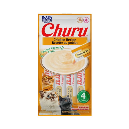 Petisco Churu Para Gatos Adultos Sabor Galinha 56g