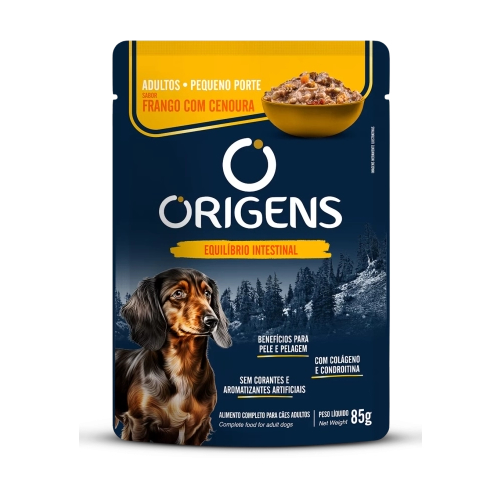 Origens Sache Para Ces Adultos De Porte Pequeno Sabor Frango com cenoura - 85 Gr