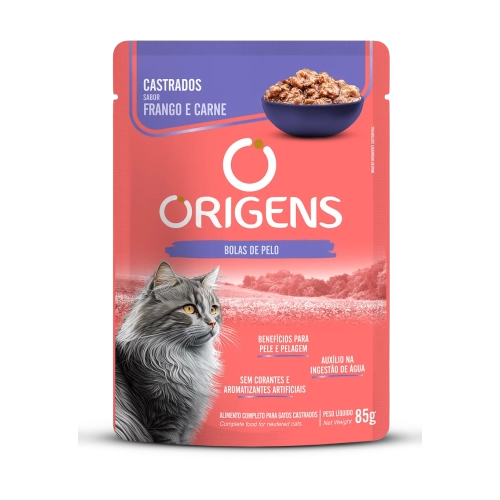 Origens Sache Para Gatos Adultos E Castrados Sabor Frango - 85 Gr