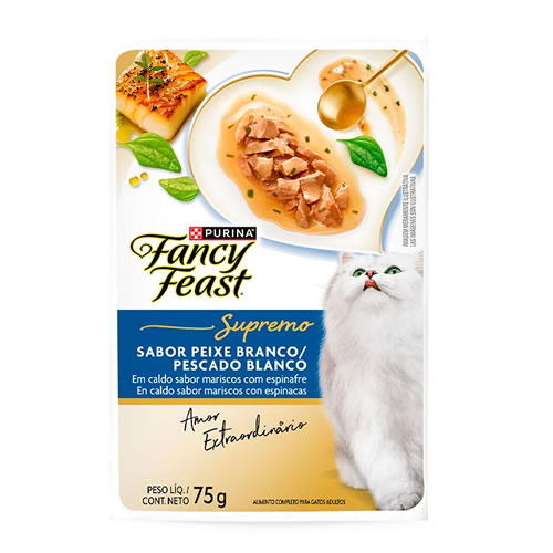 Ra��o �mida Fancy Feast para Gatos Adultos Sabor Peixe 75 g