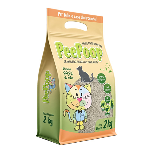 Granulado Sanit�rio Mandioca Peepoop Fina 2kg Biodegrad�vel