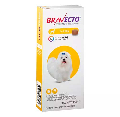 Antipulgas e Carrapatos Bravecto para Ces at 4,5 kg