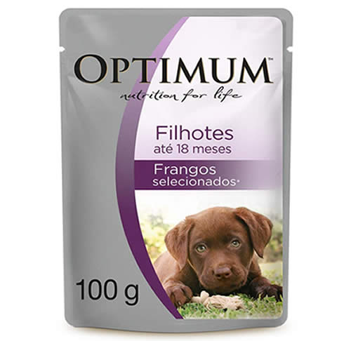 Alimento mido Optimum Sach Ces Filhotes Frango 100g